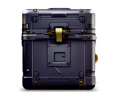 SciFi Metal Storage Box Game Asset Low-poly 3D model