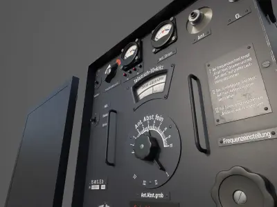 German World War II Radio station 3D model