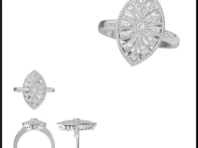 JCD Format  Antique wedding rings jcd design 3D print model