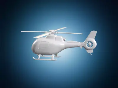 Modern Helicopter 3D Print Model 3D print model