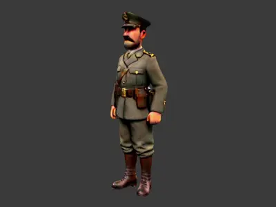 World War II British Military Low-poly 3D model