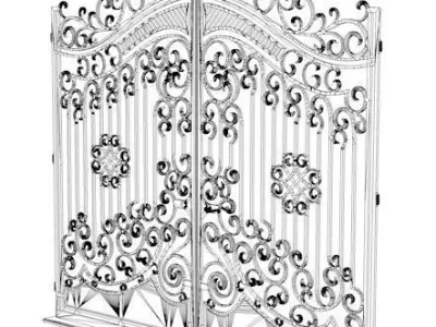 Wrought Iron Gate Free 3D model
