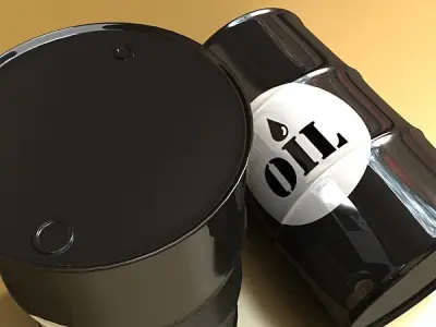 Metal Oil Drums 3D model