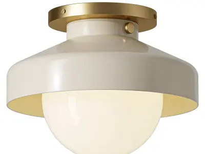 Darren Industrial Metal Dome Ceiling Light 3D model