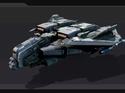 A20 - Thunderbolt Spacecraft Low-poly 3D model