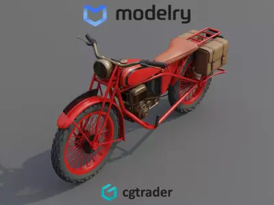 Adventure Motorcycle 3D model purchase