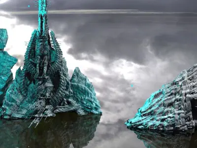 Mountain Ice rocks shards Kit bash 2 3D model