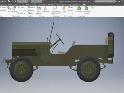 Jeep military truck 3D model