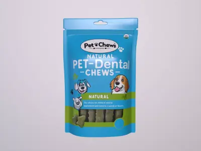 A pack of dental chews for pets - Pet accessories 3D model Low-poly 3D model