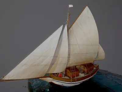 Sailing vessel - Spray - GameReady Low-poly 3D model
