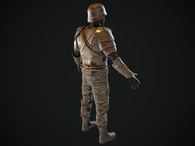 Skull armor 15 Low-poly 3D model
