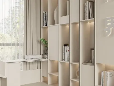  Office interior scene 02 3D model