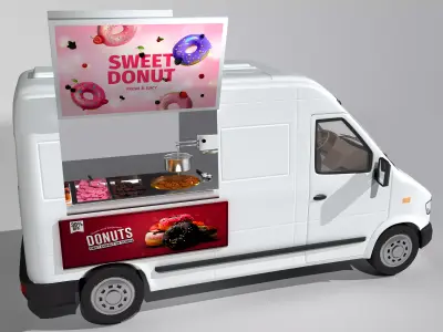Donut Van 8K 3D model