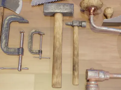 Carpentry Tools Low-poly 3D model