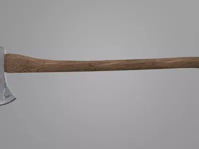 Low Poly PBR Fire Axe - Game Ready Free low-poly 3D model