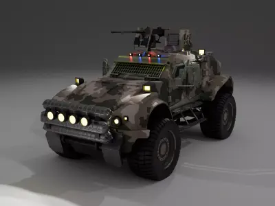 M-ATV - Army car - Car Truck Free 3D model