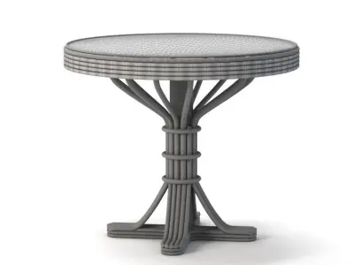 Rattan Dining Bistro Table 3D model