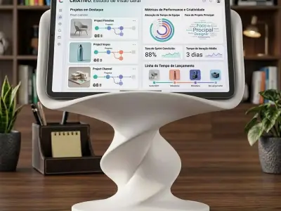 Modern Twisted Sculptural Tablet Phone Stand 3D print model