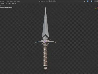 Fantasy Dagger 6  Low-poly 3D model