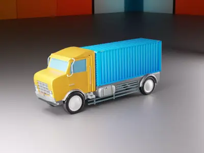 Transport Truck  Low-poly 3D model purchase