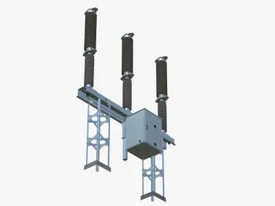 Disconnector 145 kW Low-poly 3D model