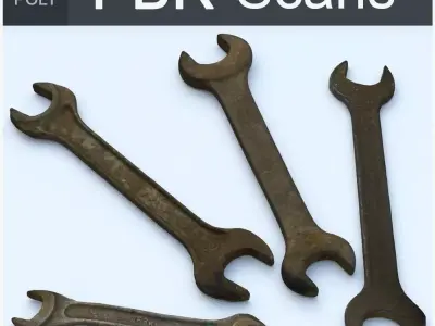 Wrench Low Poly wrenches - wrenches Low-poly 3D model