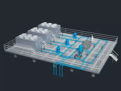 Cooling Tower 3D model shop