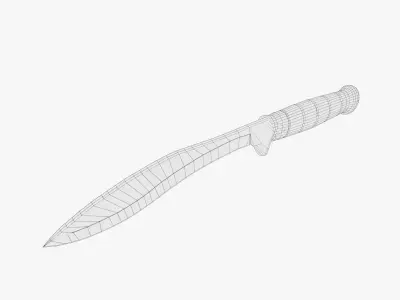 Kukri knife Low-poly 3D model get