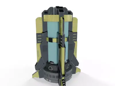 Sci-Fi Shield Generator Low-poly 3D model