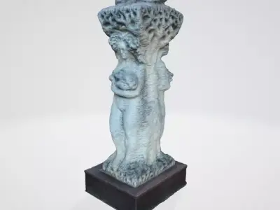 monument4 statue in shape of tree 3D model