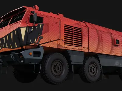 Military truck  Low-poly 3D model by Garage-B14