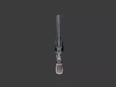 A realistic revolver 3D model