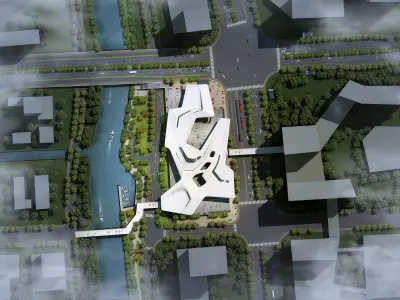 3Dmax fashion city commercial square building 225 3D model