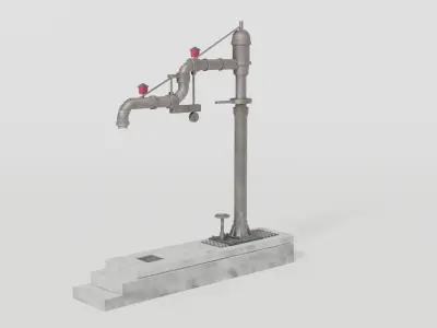 Old railway standpipe 3D model