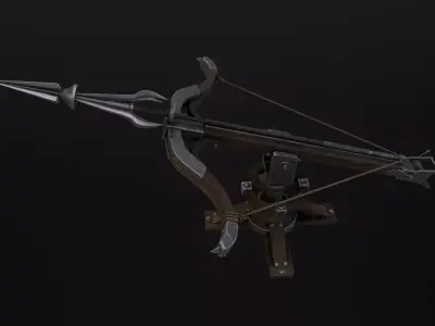 Ballista crossbow Low-poly 3D model