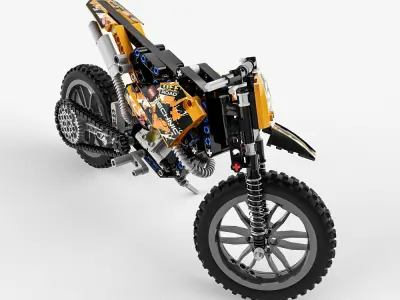 Lego Technic Moto Cross Bike 3D model