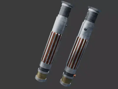 Sharad Hett Lightsaber Hilt Low-poly 3D model