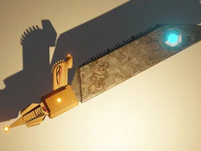 Zabuza sword Low-poly 3D model