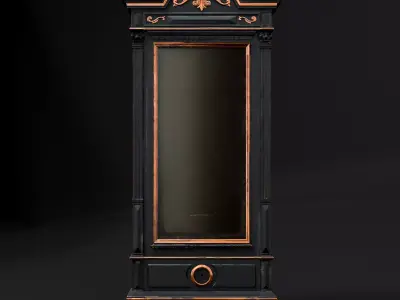 Antique Gothic Wardrobe Cabinet 3D model
