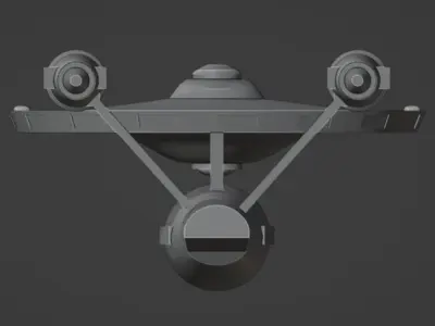 Enterprise Style Spaceship Free 3D model