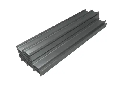 Stacked I Beam v1 001 Low-poly 3D model