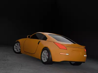 Stylized Nissan 350Z - Game Ready Low-poly 3D model