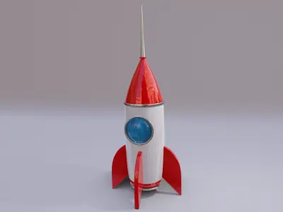 CARTOON ROCKET  3D model