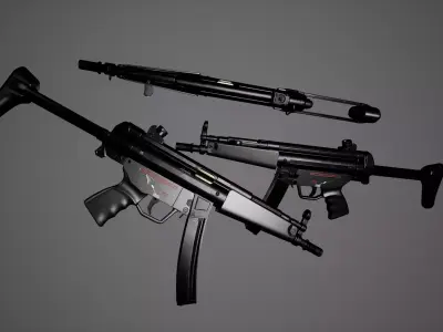 Mp5 Rifle Low-poly 3D model