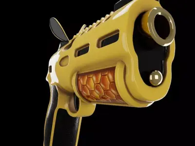 police bee honey gun toy  Low-poly 3D model