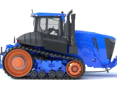 Tracked Tractor   Low-poly 3D model