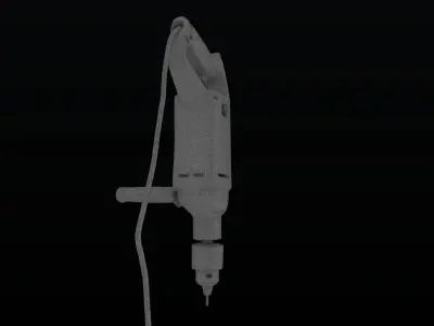 Drill High Poly hammer 3D model