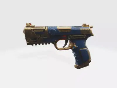 futuristic laser pistol 3D model