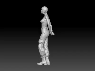 APOCALYPSE GARAGE MILITARY GIRL 3D print model