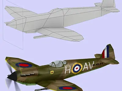 Classic World War II planes Low-poly 3D model